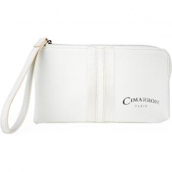 Cartera de mujer Jenison con asa de muñeca en color blanco