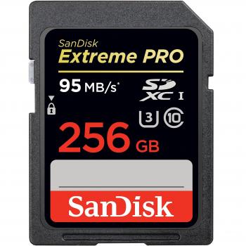 SanDisk SDSDXPA-256G-G46 Extreme Pro Tarjeta de memoria SD de 256 GB, clase 10, 95 MB/s