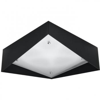 Aplique de techo AVIOR negro con bombilla E27 LED