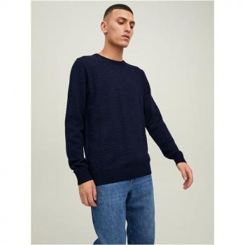 Jack & Jones Atlas Men's Round Neck Knitted Sweater Mood Indigo