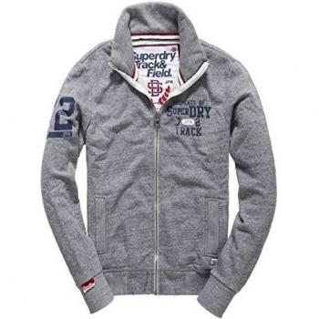 SUPERDRY Trackster Track, Top para Hombre, Azul