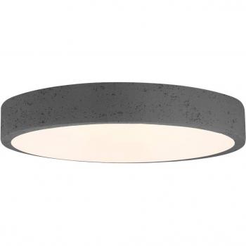 Plafón LED Lindby Manala, gris hormigón, RGB, CCT, control remoto, lámpara de techo para salón y comedor (1 llama), hecho de plástico e.o