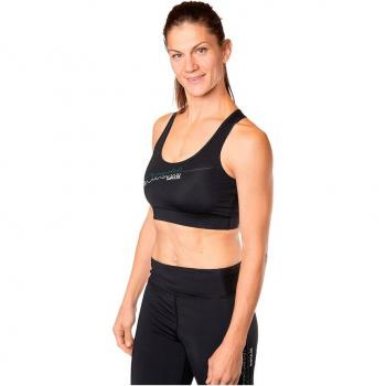 Top de mujer Zahara Trangoworld - Negro, ligero, transpirable, diseño ajustado, ideal para actividades al aire libre