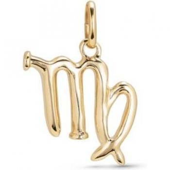 UNO de 50 Virgo Golden Metal Charm - Gold Plated Zodiac Sign