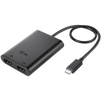 Adaptador i-tec USB-C Dual 4K/60Hz (single 8K/30Hz) HDMI - Negro