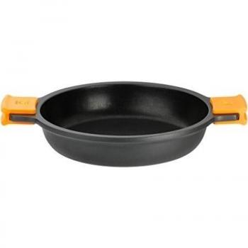 BRA Cacerola Baja, Aluminio, Negro, 45 cm