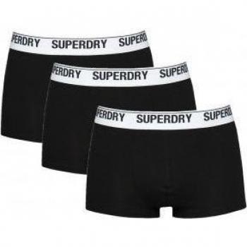 Superdry Men's Organic Cotton Black Boxer Shorts Triple Pack (Size S)