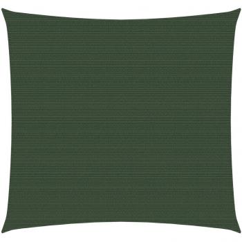 Toldo de vela HDPE verde oscuro 160 g/m² 5x5 m