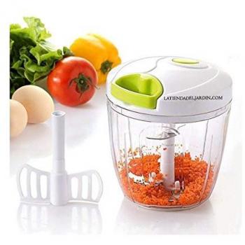 Suinga Mini Picador Manual y Batidora Multifuncional con 2 Cuchillas de Acero Inoxidable - 520 ml