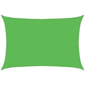 Toldo de vela HDPE verde claro 160 g/m² 4x6 m