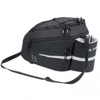 Vaude Bike Bolsa Portaequipajes Silkroad 11l - Bolsa para bicicleta, capacidad de 11 litros, color negro, diseño impermeable, sistema de fijación fácil al portaequipajes, reflectante para mayor seguridad en la carretera