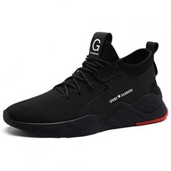 SROTER Zapatos de Seguridad para Hombres de Acero con Puntera Mujer Zapatillas de Seguridad Trabajo Deportivas Ligeras e Industriales Negro 40 EU