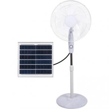 Ventilador de Pie Solar Frontera Blanco 20W 3 Velocidades