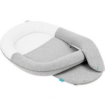 Babymoov Cloudnest Cocoon Reductor Para Bebés, Con Calentador Integrado Para Aliviar Los Cólicos - Algodón Orgánico Oeko-tex, Fabricado En Europa, Gris