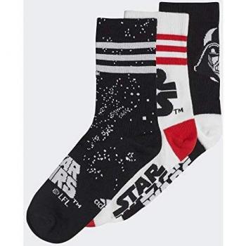 adidas Sw Crew S 3Pp Calcetines, Unisex niños, Negro/Blanco/Rojint, M