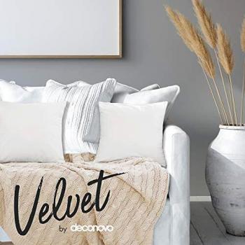 Deconovo Fundas para Cojines de Almohada del Sofá Cubierta Suave Decorativa Protector para Hogar 2 Piezas 50 x 50 cm Blanco