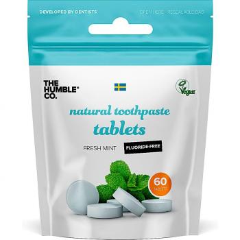 Dentífrico Natural en Pastillas Sin Flúor Menta Fresca 60 Unidades - The Humble Co