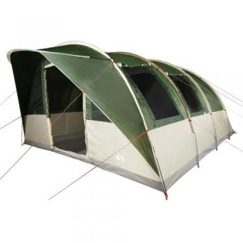 Tienda de campaña túnel impermeable verde para 5 personas