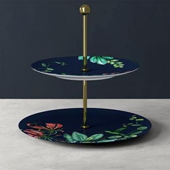 Villeroy & Boch Avarua Signature Cake Stand Etagere 27x27cm Black