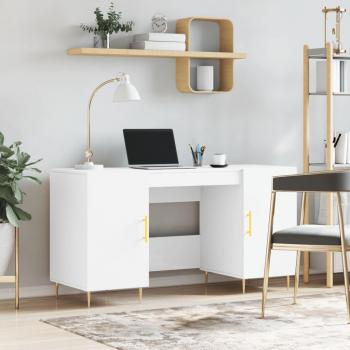 Escritorio blanco de madera multicapa 140x50x75 cm