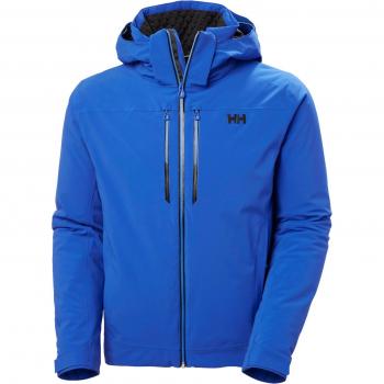 Chaqueta de esquí Helly Hansen Alpha Lifaloft con capucha para hombre, color azul eléctrico, talla XL, incluye tecnología RECCO
