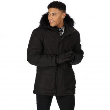 Regatta Salinger - Parka Impermeable y Transpirable para Hombre, Hombre, Color Negro/Negro, tamaño Large