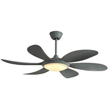Ventilador de techo Wonderlamp Mary Plata LED 24W, motor DC silencioso, 6 palas, 3 tonos de luz, mando a distancia incluido