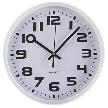 Reloj de Pared Versa Blanco Plástico 3,8 x 25 x 25 cm