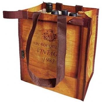 Vin Bouquet FIA 050 - Bolsa para 6 Botellas, Bolsa Transporte Botellas, Tela, 21 x 12 x 4.5 cm