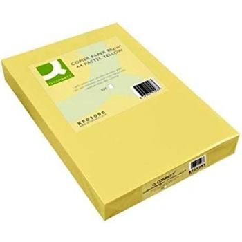 Q-Connect - Papel Color Din A4 80Gr Amarillo Paquete De 500 Hojas