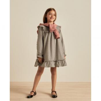 Vestido de niña manga larga cuadro vichy Coconut El Corte Inglés