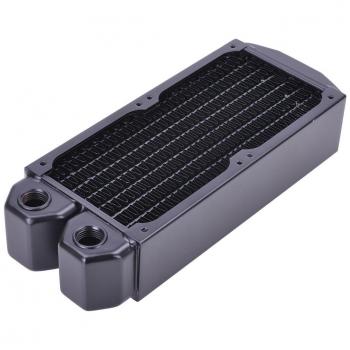 Alphacool NexXxoS XT45 Full Copper 80mm Dual Fan Water Cooling Radiator - Black