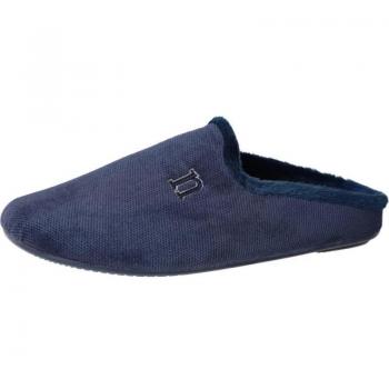 Zapatillas de casa para hombre Norteñas 3844091 en azul de paño de felpa