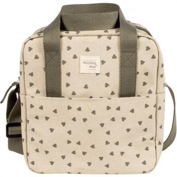 Walking Mum - Bolsa Térmica Biberones Bebés Corazones Poppy Musgo