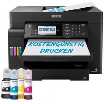 Impresora Multifuncional Epson EcoTank ET-16655 A3+ 4 en 1, Inyección de Tinta, 4800 x 1200 DPI, 32 PPM, Wi-Fi Direct y Pantalla Táct