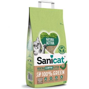 Sanicat Natura Activa 100% Green - Arena Vegetal para gatos
