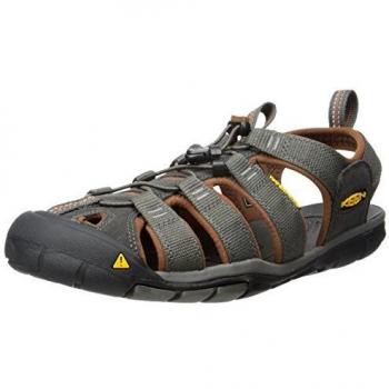 Keen Clearwater CNX Water Sandal for Men with Toe Protection, Brown, US 9.5 / EU 42.5