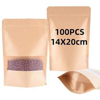 BaoWnylz Bolsa de Papel Kraft Reutilizables