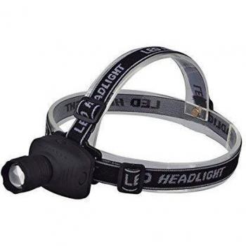 TM Electron TMTOR005 Luz frontal LED con zoom y cinta ajustable a la cabeza para camping, pesca, etc