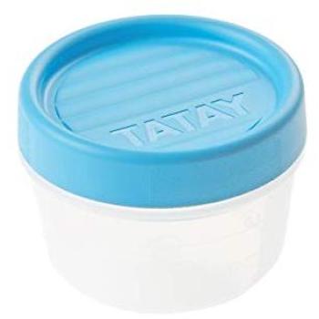 Recipiente Hermético Tatay Twist Turquesa 0,2L con Tapa de Rosca | Apto Microondas, Lavavajillas y Congelador | Plástico Libre de BPA
