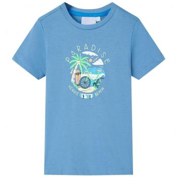 Camiseta infantil azul medio 128 Día y Noche