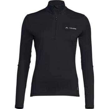 Vaude Camiseta de Manga Larga con Media Cremallera Livigno II, Forro Polar para Mujer, Color Negro, Talla 40