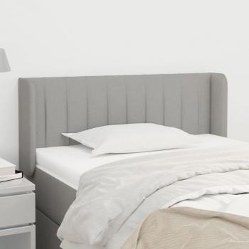 Cabecero de tela gris claro 93x16x78/88 cm Vidaxl