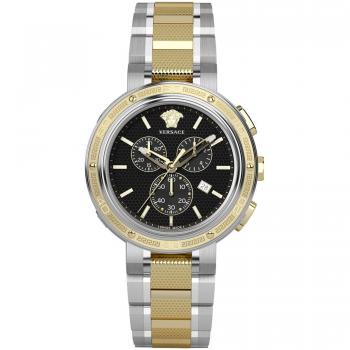 Versace V-Extreme PRO 46Mm Chrono Watch Gray Male Size: ONE SIZE