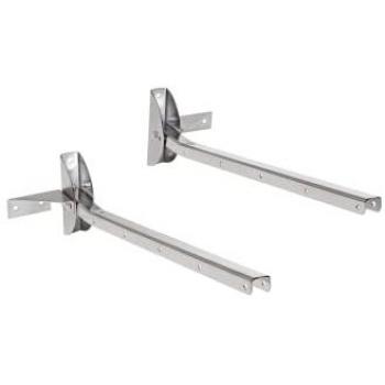 Tendedero de Pared Plegable Acero Inoxidable Plateado con diseño abatible, estructura resistente, fácil instalación y capacidad para colgar varias prendas