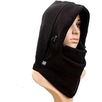 Ewin24 Pack de 2 capas dobles Espesar Cálido Fleece Espesar Balaclava cubierta de la capilla de la cara llena Máscara Invierno viento tapón a prueba de sombrero Cuello Calentador Aire libre Snowboard Ski Motos