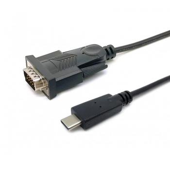 Equip 133392 - Cable de serie Negro 1,5 m USB Tipo C DB-9