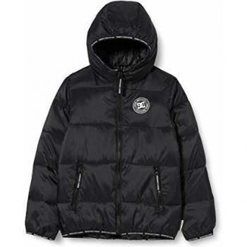 DC Shoes Crewkerne Niños - Chaqueta Resistente Al Agua Acolchada Con Capucha Para Chicos 8-16 Chaqueta Resistente Al Agua Acolchada Con Capucha, Niños, black, 16/XL