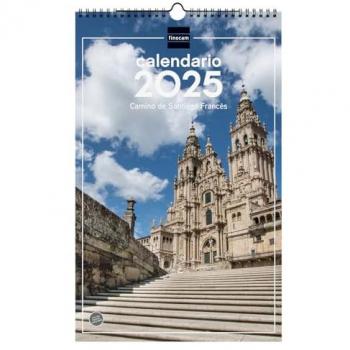 Calendario de Pared Espiral 2025 Camino de Santiago - Mes Vista, Español (12 meses)