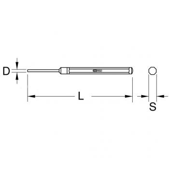 Punzón para Grampas BRONZEplus KS Tools, 4 mm